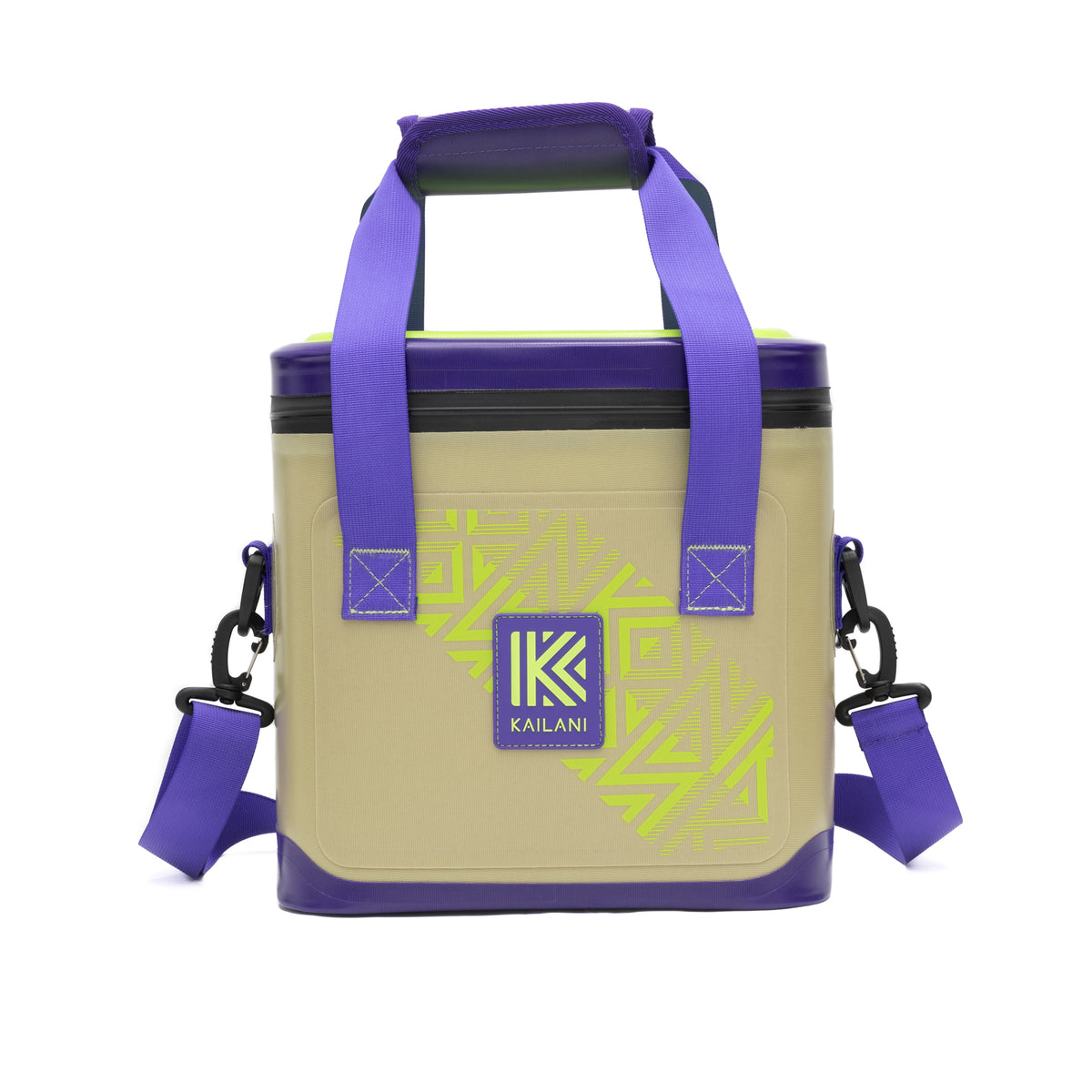KUKUI 10 Can Soft Cooler Tan/Purple